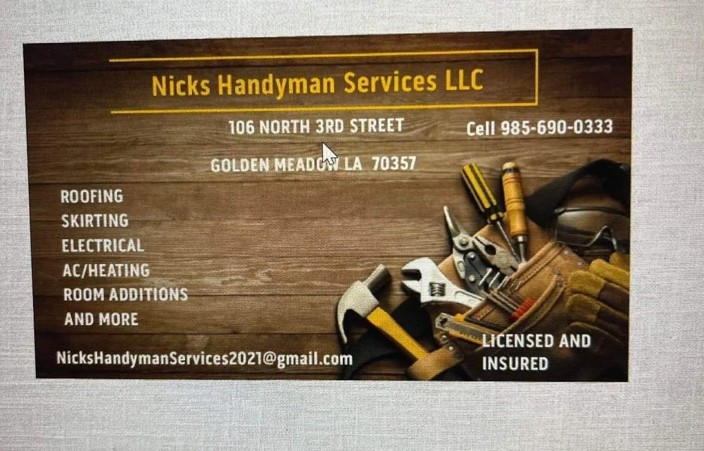 Slide of Nicks Handyman Services