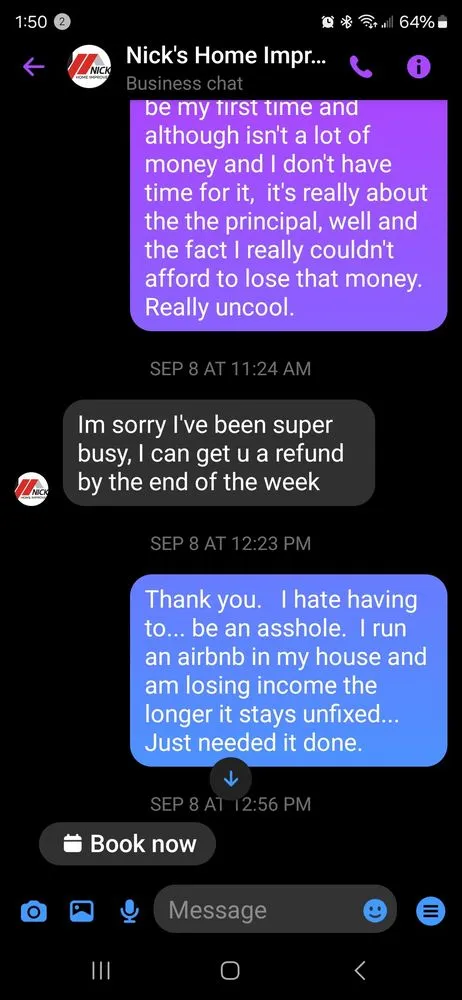 Slide of Nick’s Home Improvement