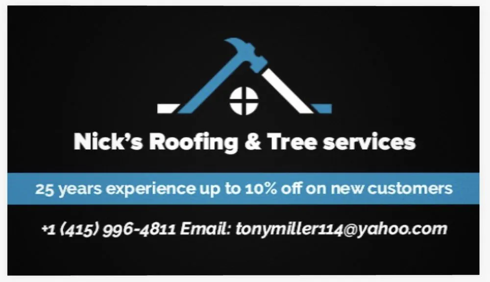 Slide of Nicks roofing and tree services