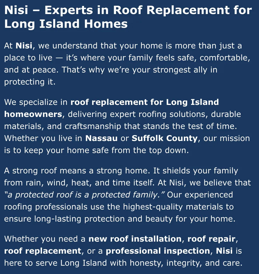 Slide of Nisi Home Improvement