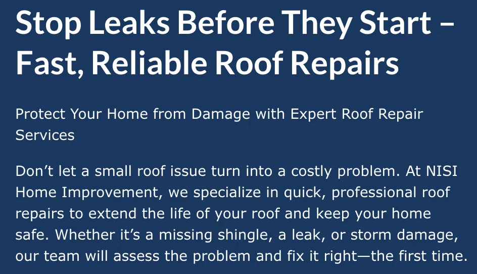 Slide of Nisi Home Improvement