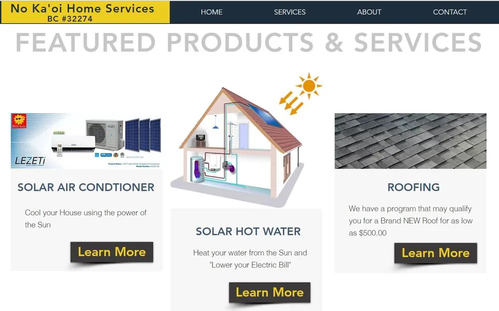 Slide of No Ka'Oi Home Services