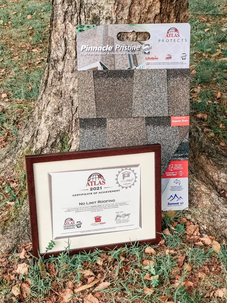 Slide of No Limit Roofing