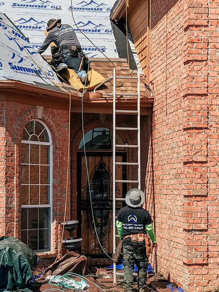 Slide of No Limit Roofing
