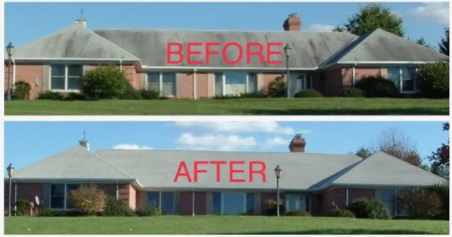 Slide of No Pressure Roof Cleaning