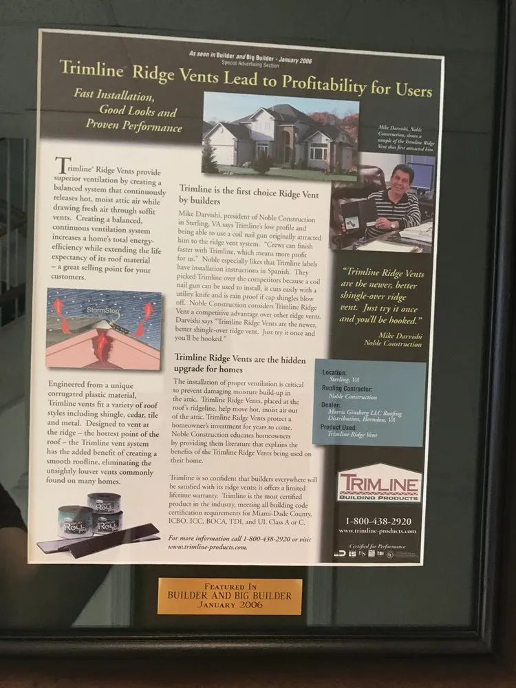 Slide of Noble Roofing