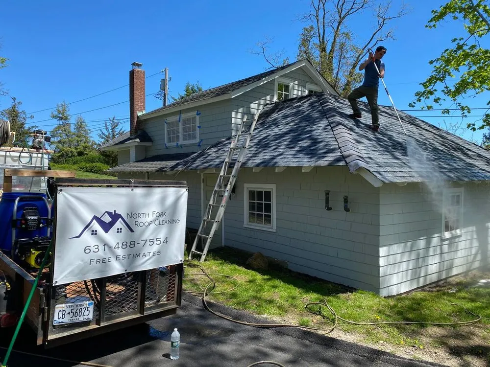 Slide of North Fork Roof Cleaning