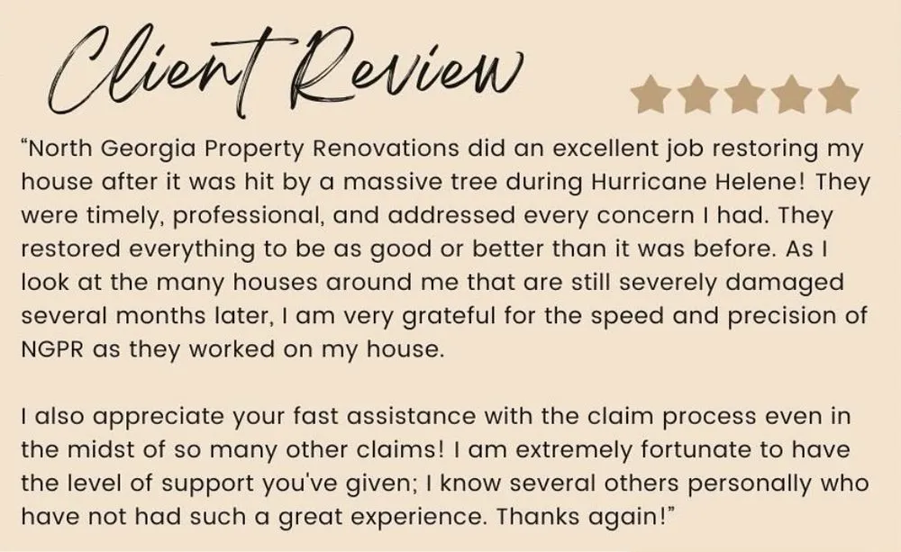 Slide of North Georgia Roofing and Property Renovation