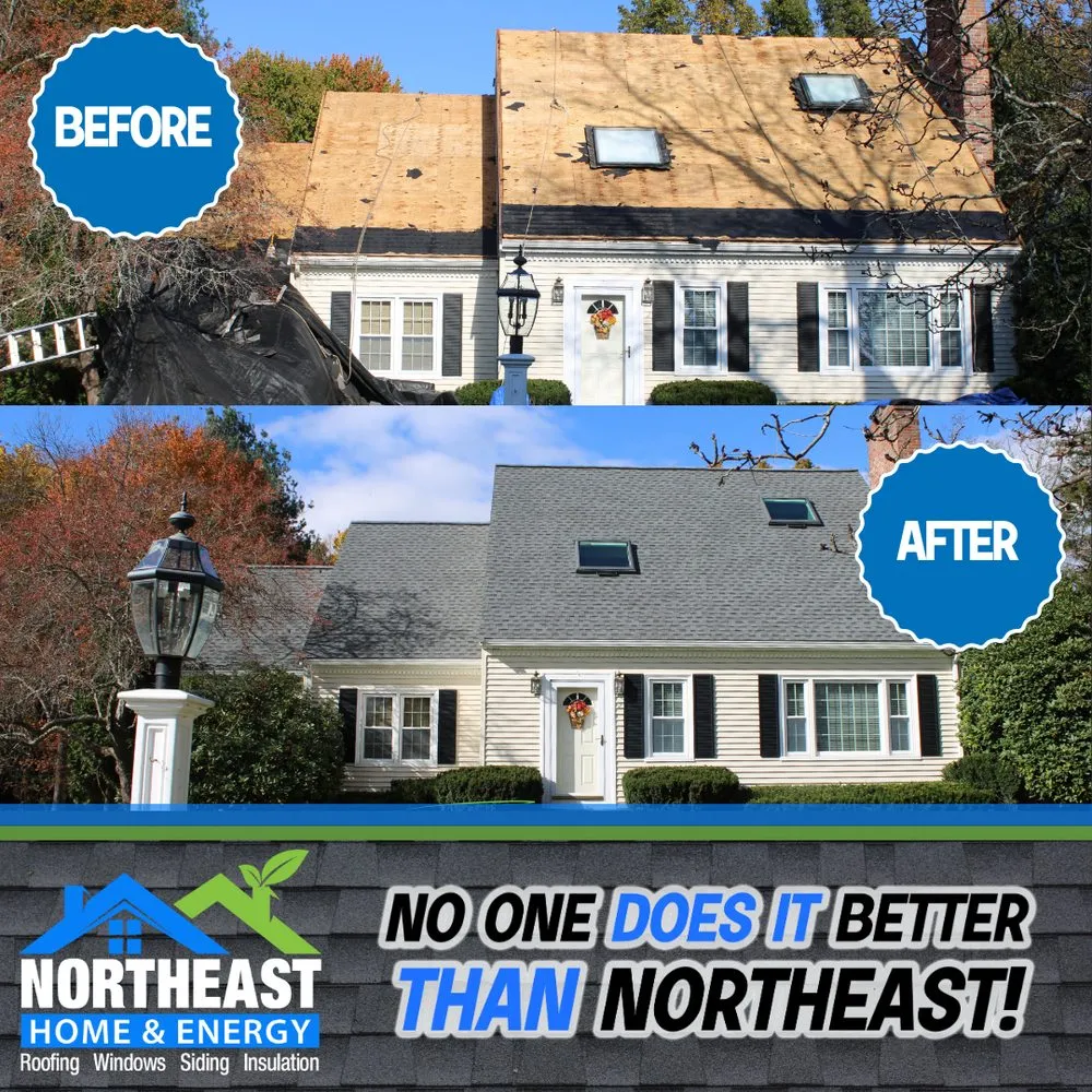 Licensed roof replacement after storm damage in North Grafton, MA by Northeast Home & Energy