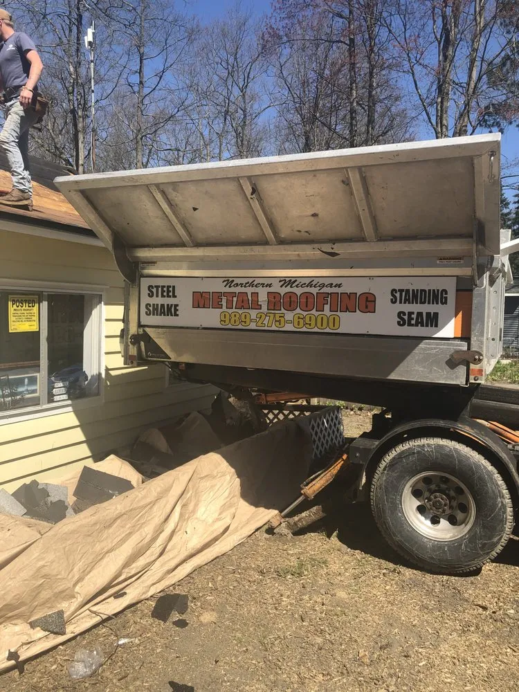 Emergency storm damage roof repair with free inspection in Roscommon, MI by Northern Michigan Metal Roofing