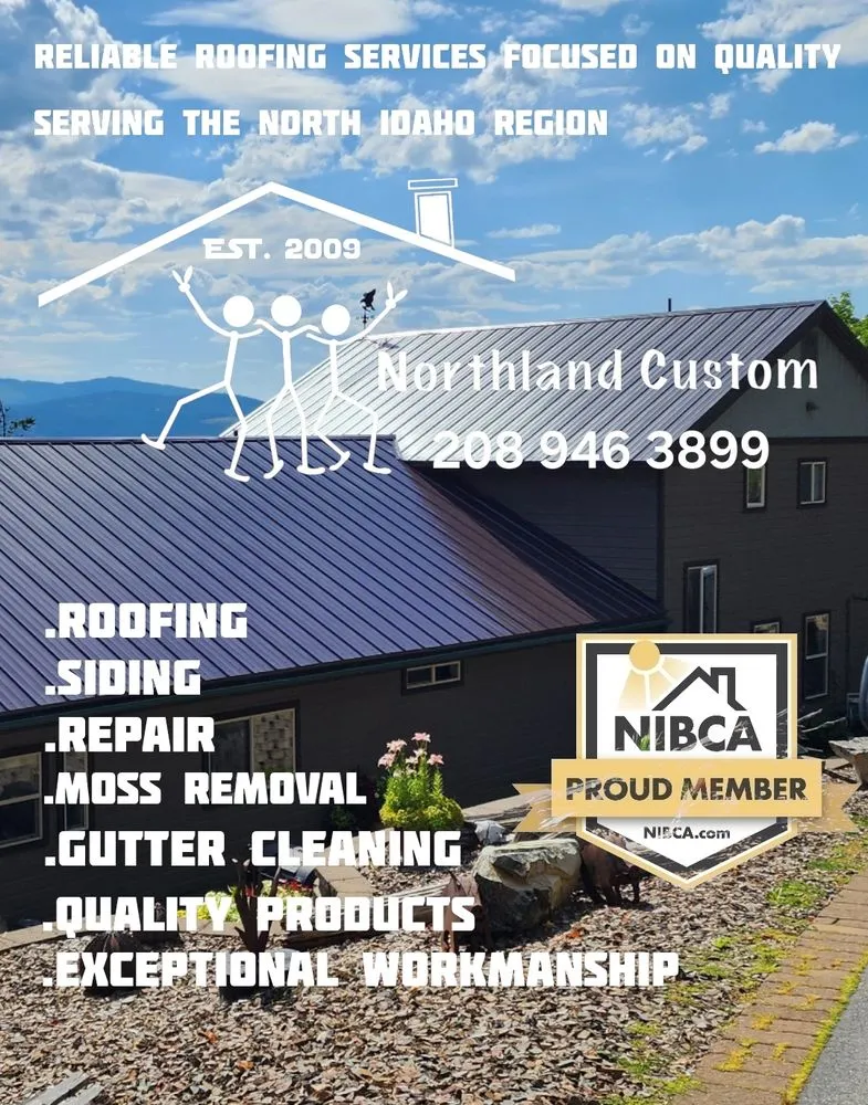 Professional metal roofing installation in Hayden Lake, ID by Northland Custom