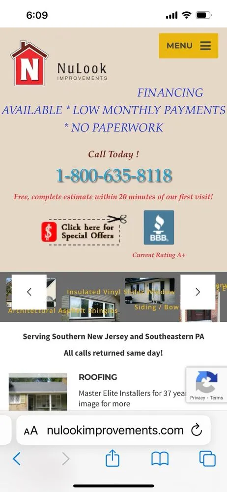 Slide of Nu Look Improvements