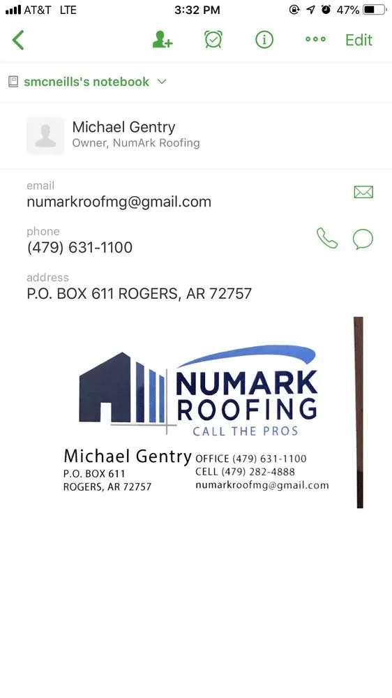 Slide of Numark Roofing
