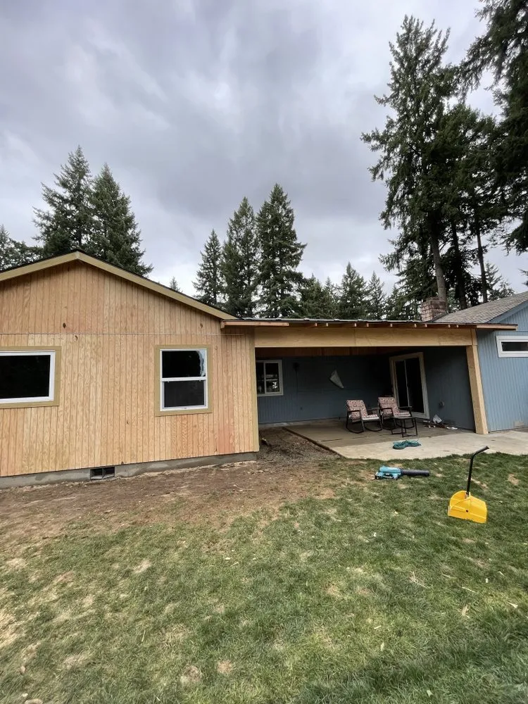 Slide of NW timberline construction