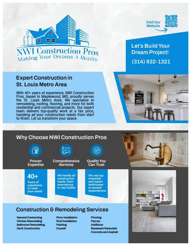 Slide of NWI Construction Pros