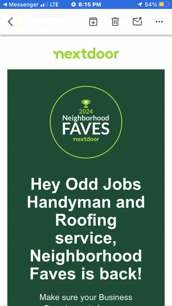 Slide of Odd Jobs Handyman and Roofing