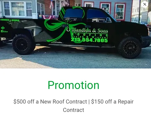 Slide of O'Handlon & Son's Roofing