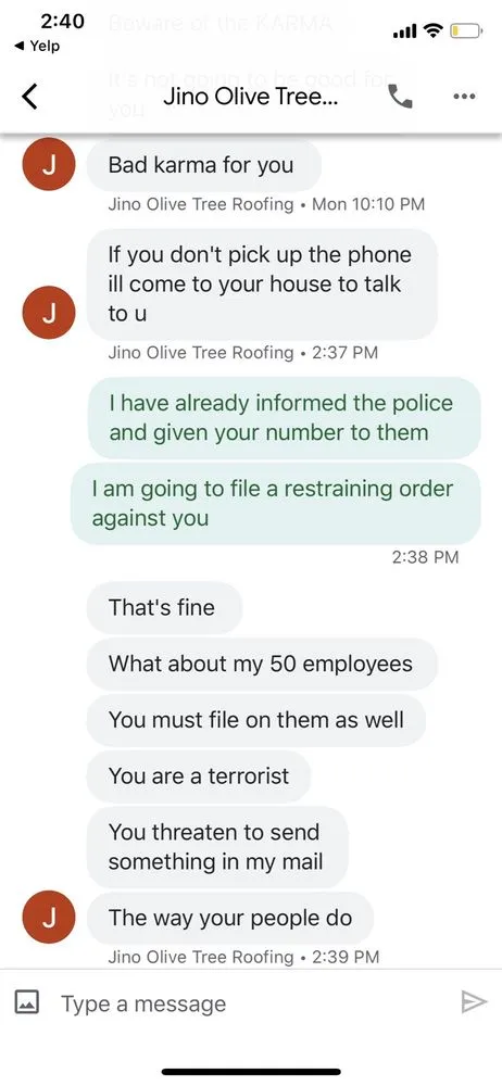 Slide of Olive Tree Roofing and Construction