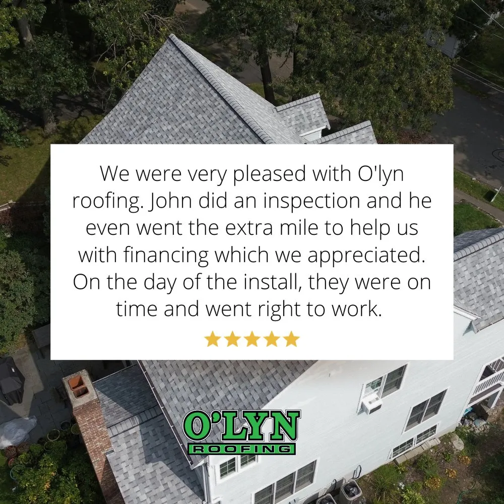 Slide of O'LYN Roofing