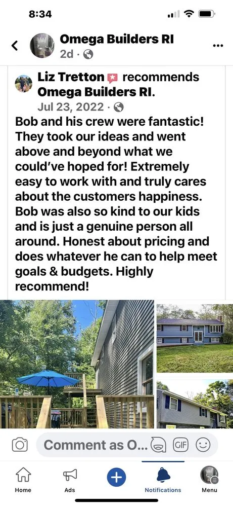 Slide of Omega Builders