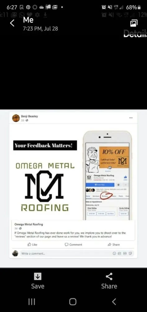 Slide of Omega Metal Roofing