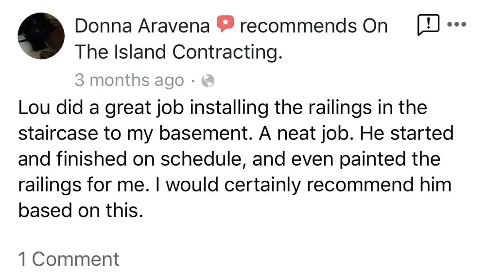 Slide of On The Island Contracting