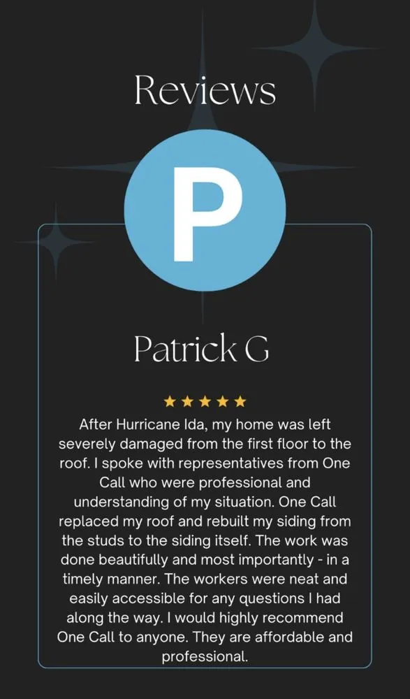 Slide of One Call Construction