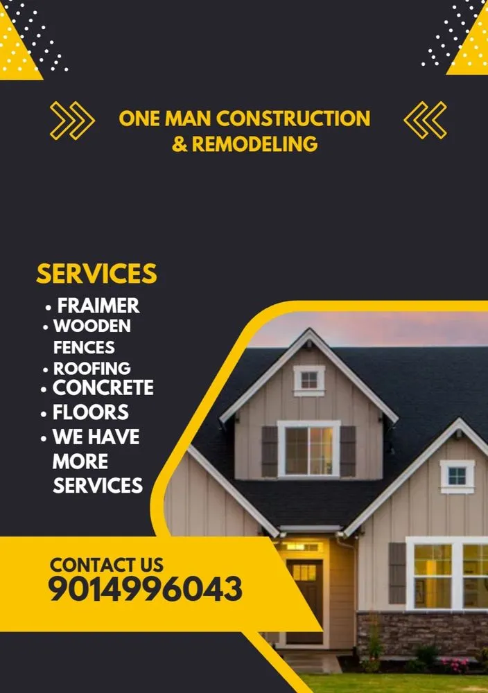 Slide of One Man Construction & Remodeling