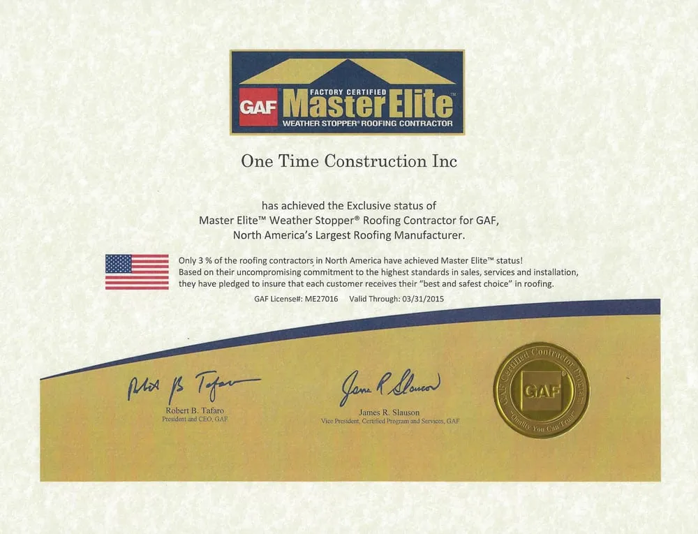 Slide of One Time Construction