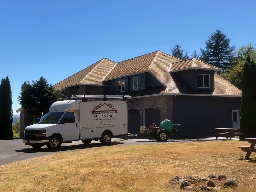 Slide of Oregon Roof Cleaning