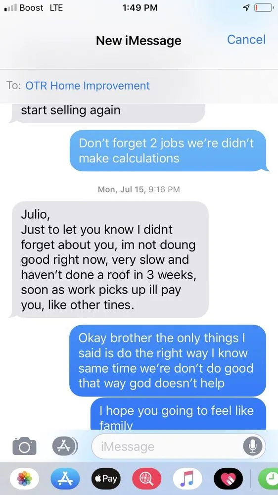 Slide of OTR Home Improvement