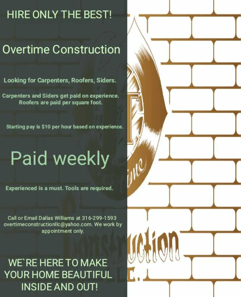 Slide of Overtime Construction