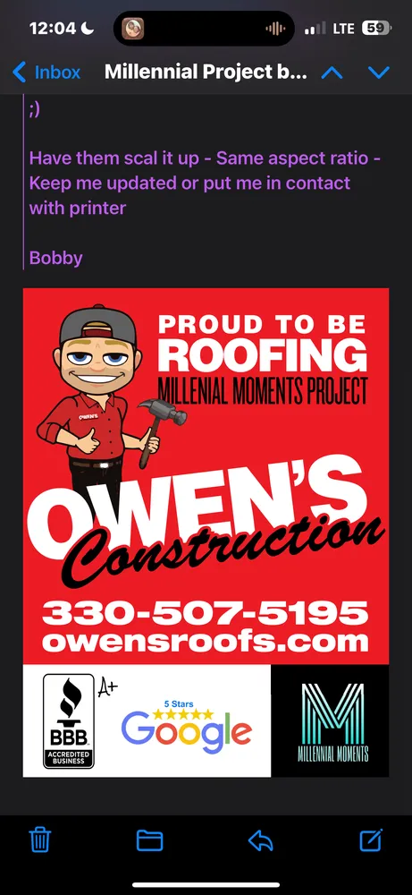 Slide of Owen's Construction