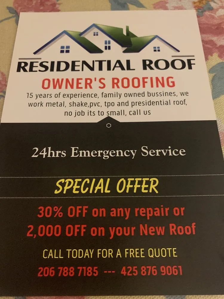 Slide of Owners roofing