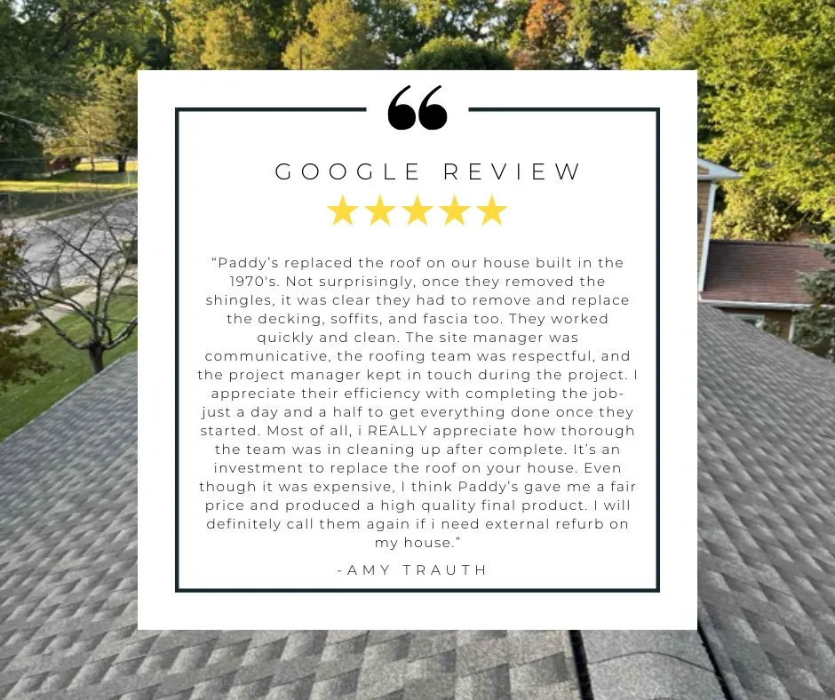 Slide of Paddy's Roofing, Siding, and Chimneys