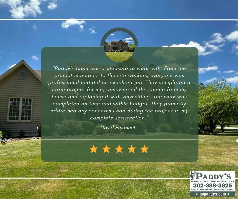 Slide of Paddy's Roofing, Siding, and Chimneys