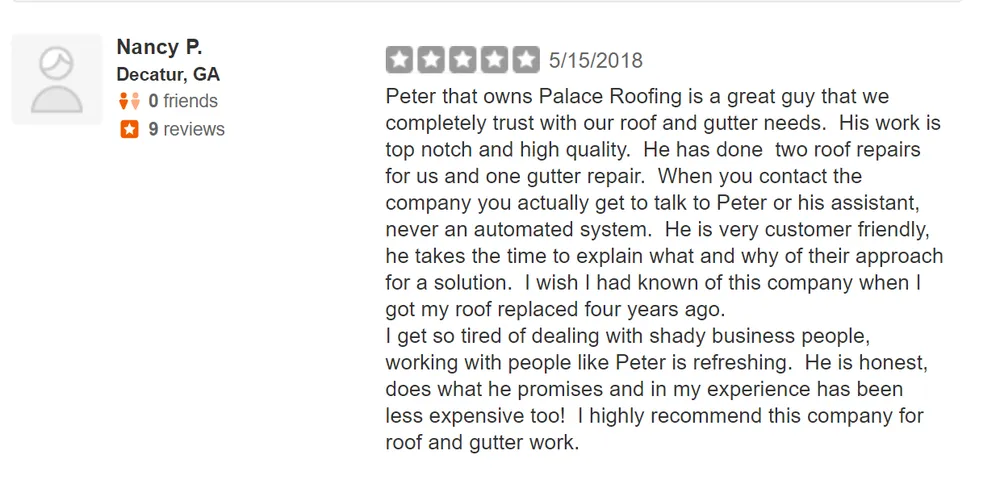 Slide of Palace Roofing Restoration & Gutters