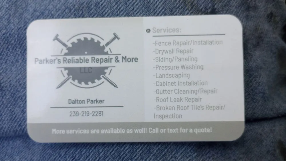 Slide of Parker's Reliable Repair & More