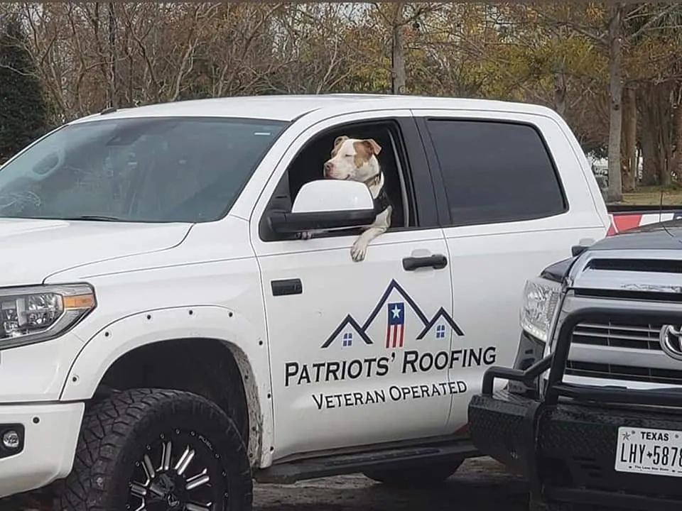 Slide of Patriots' Roofing