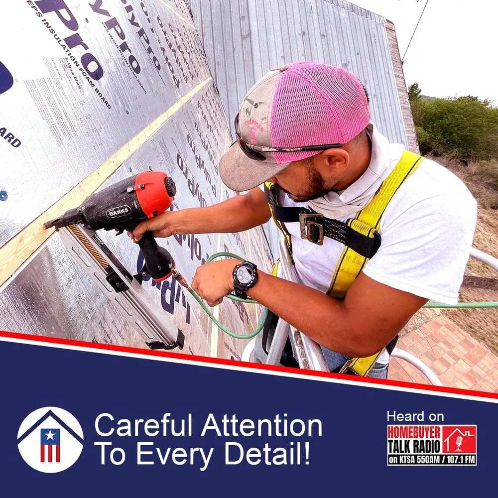 Slide of Patriots' Roofing