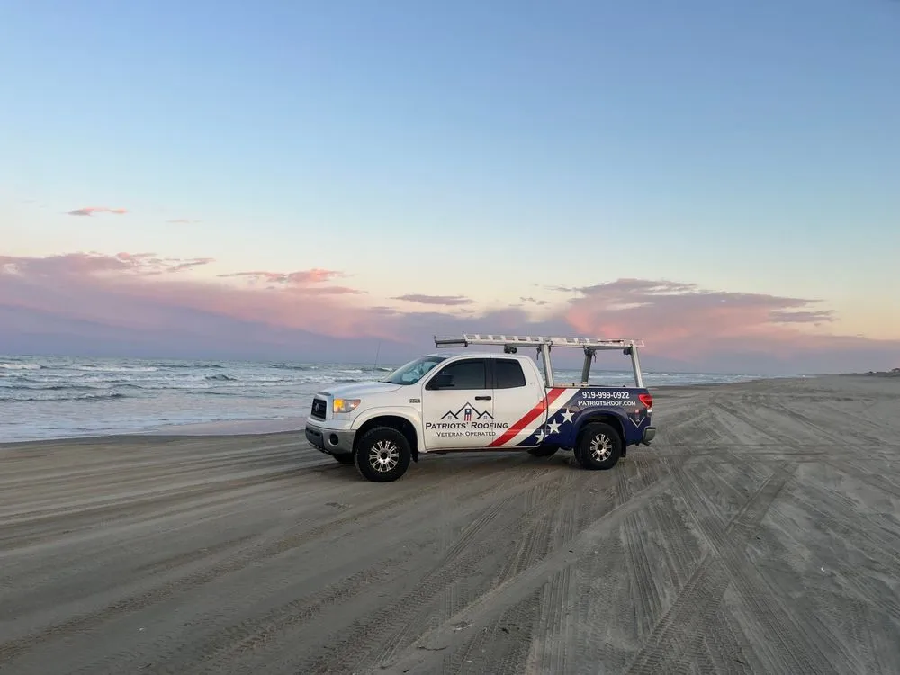 Slide of Patriots' Roofing