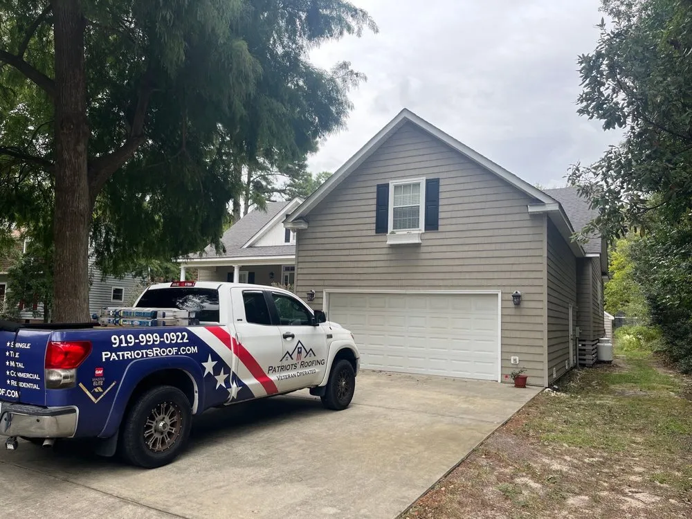 Slide of Patriots’ Roofing