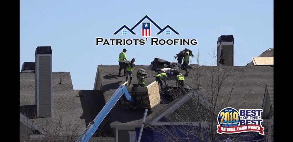 Slide of Patriots' Roofing