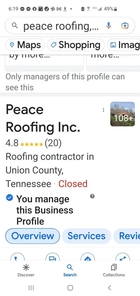 Slide of Peace Roofing