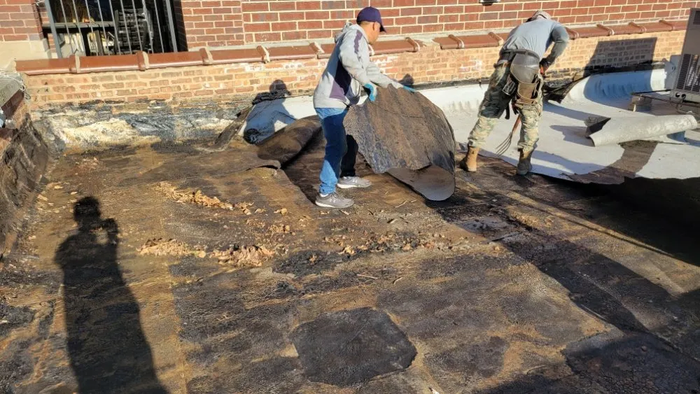 Slide of Peak and Point Roofing repair