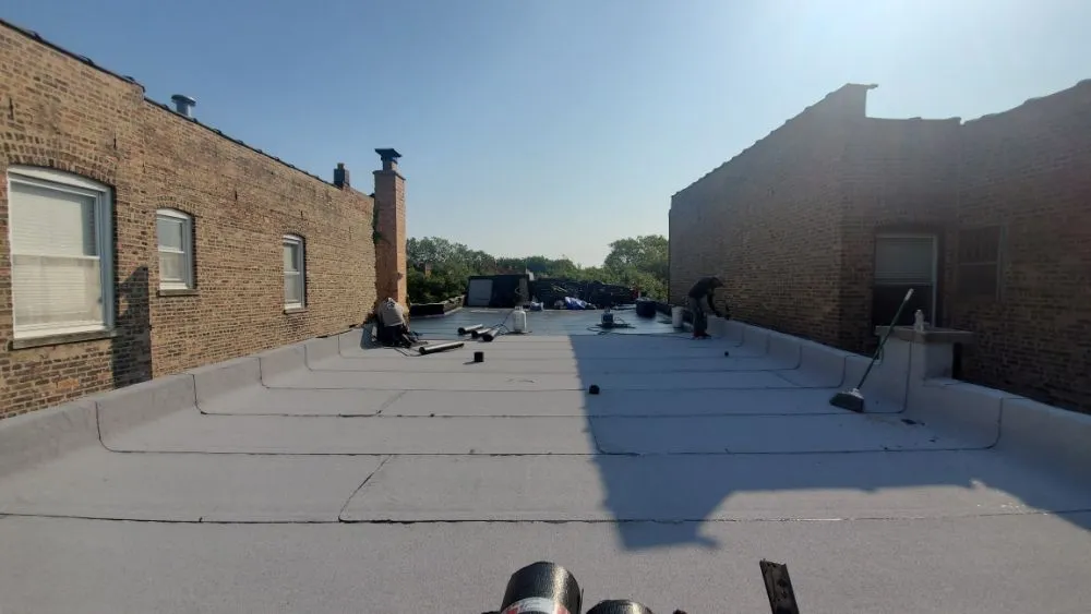 Slide of Peak and Point Roofing repair