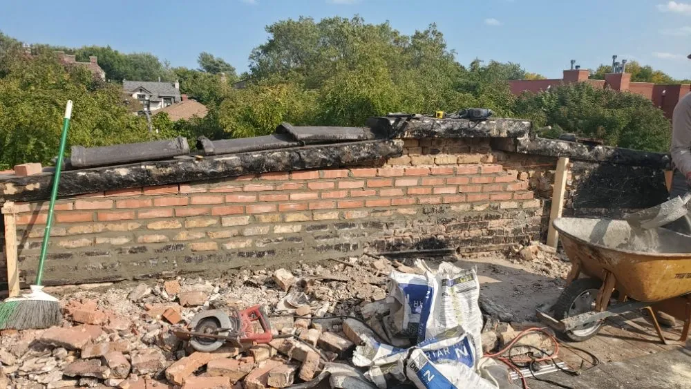 Slide of Peak and Point Roofing repair