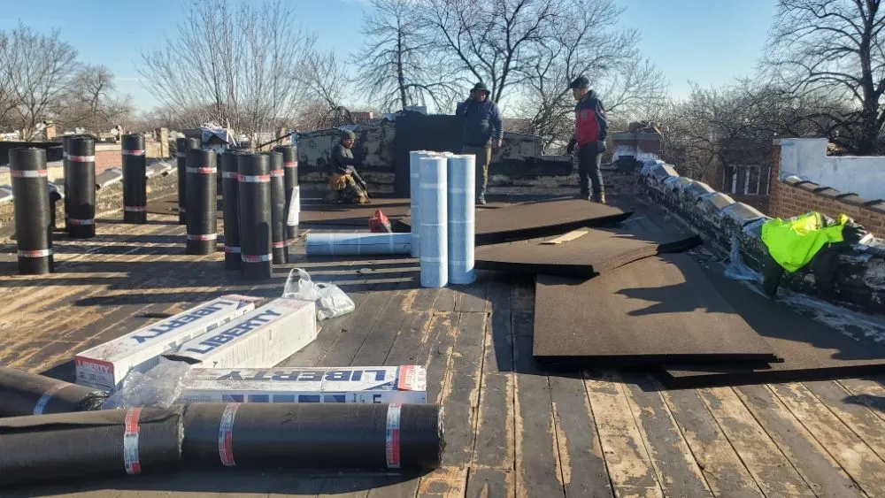 Slide of Peak and Point Roofing repair