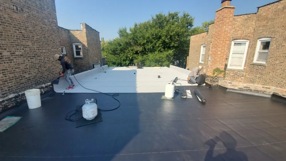 Slide of Peak and Point Roofing repair