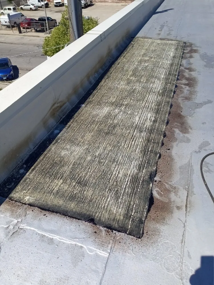 Slide of Peak and Point Roofing repair